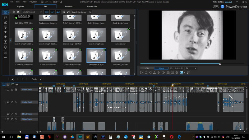 Screen shot of WTMIH editing with John's image displayed