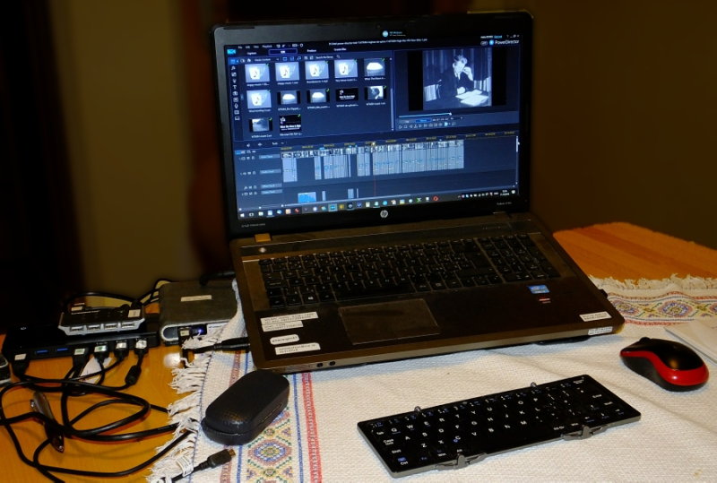 John's editing suite in Slovakia